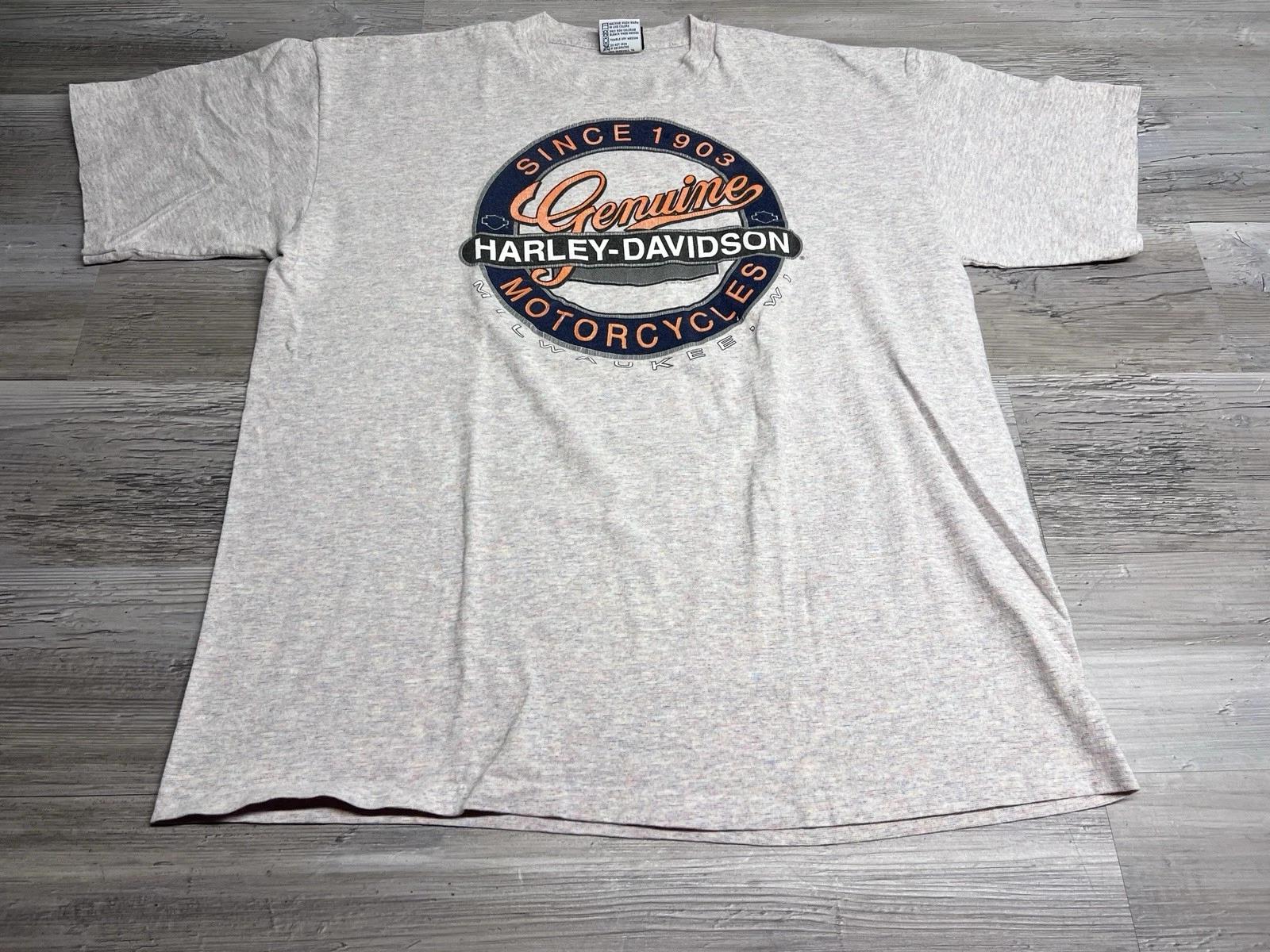 

Vintage Harley Davidson RARE Rainbow Heather Gray Nashville Single Stitch Sz XL 3XL