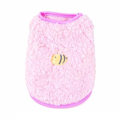 Cute Winter Warm Fleece Teacup Dog Clothes Soft Colorful Vest Puppy Pet Clothes Bee Pattern Puppy Jumper Fall Winter Season