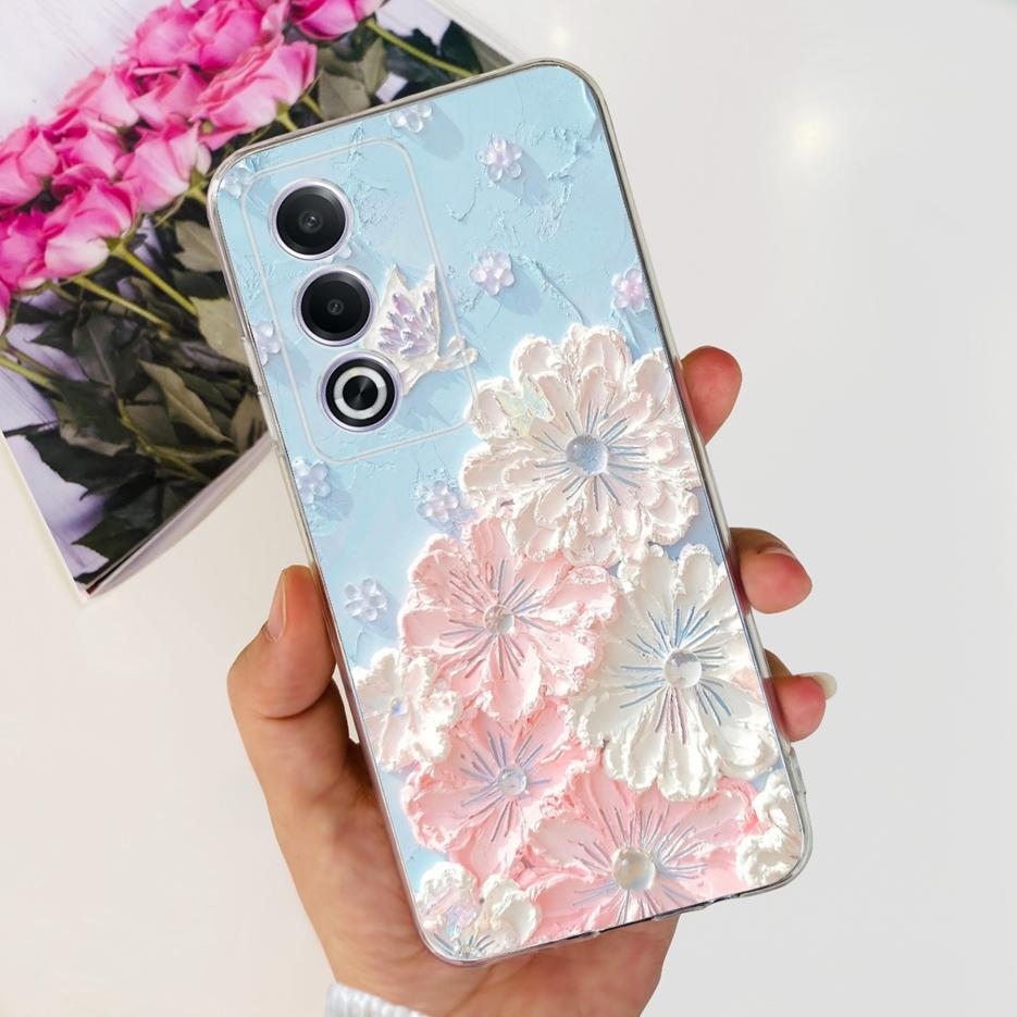 For Oppo A80 5G Case CPH2639 Cute Painted Cover Clear Silicone Soft TPU Phone Case For Oppo A3 Pro A3pro 5G OppoA80 Shell Bumper