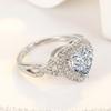 2026 Full Diamond Heart Shaped Ring with Micro Inlaid Heart Shaped Diamond Engagement Ring