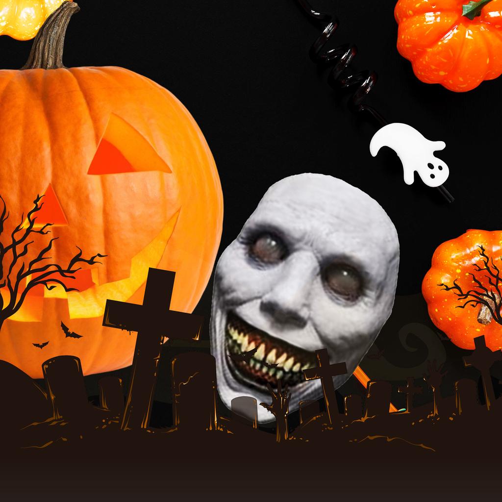 Halloween Horror Devil Mask with Good Elasticity Latex Material Cosplay Props Suitable for Taking Cool Photos