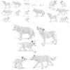 High Quality Pvc Arctic Wolf Figurine Set Including Howling And Standing Wolves