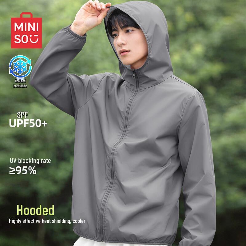 MINISO Men's UPF 50+ Sun Protection Hoodie Jacket