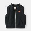 LovKin Sleeveless Baby Front Perfect for and Size 120 Kids' Boys' Vest, Clothes, Zip-Up Jacket, Warm, School, Kindergarten, Spring/Autumn, Black,