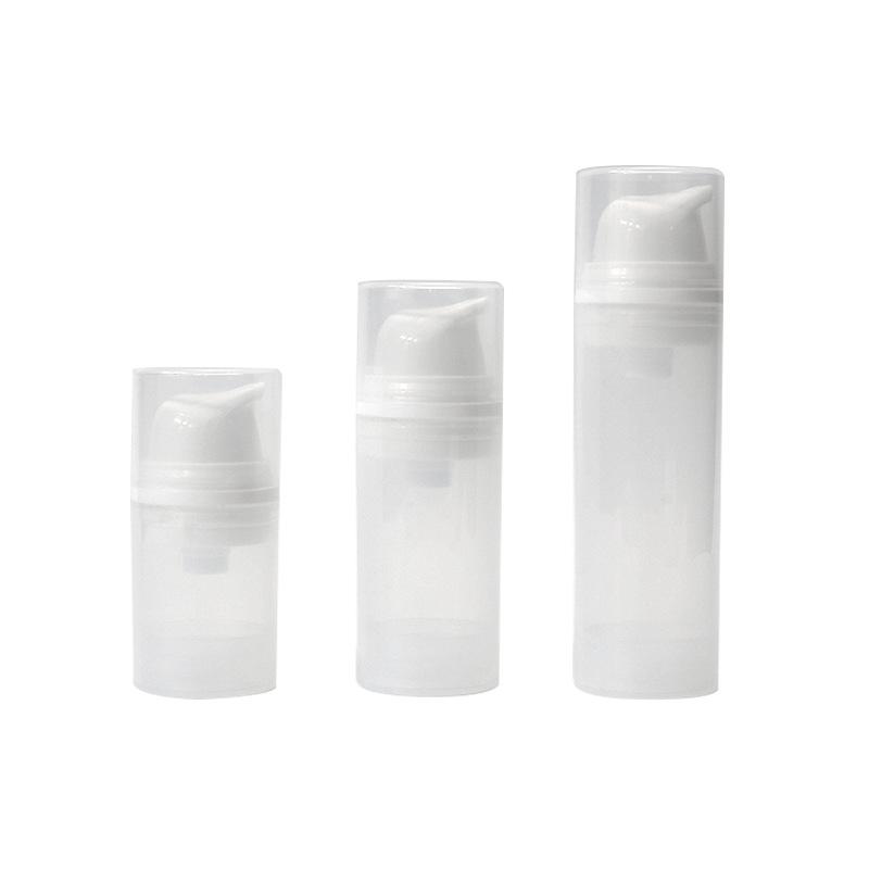 15/30/50ml Vacuum Pump Bottle with One-Time Lock, PP Airless Container for Serum & Lotion, Refillable Cosmetic Dispenser