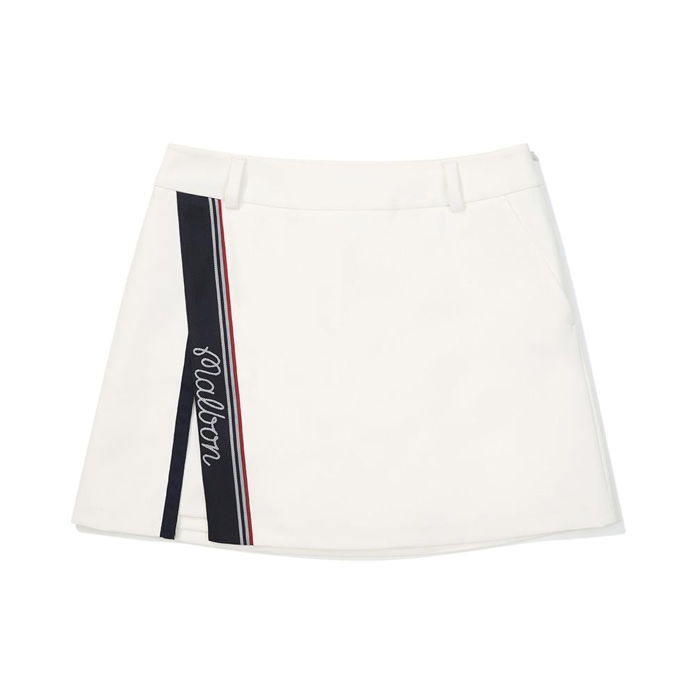 MALBON GOLF A-Line Side Slit Skirt Off White (Woman)