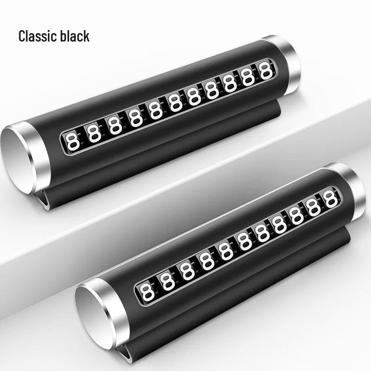 Concealable Universal Metal Roller Temporary Parking Number Plate for Vehicles