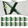 50pcs Plastic Plant Trellis Connector Clip Garden Vegetable Frame Rod Support Fixed Connector Pillars Stake Clips Supplies