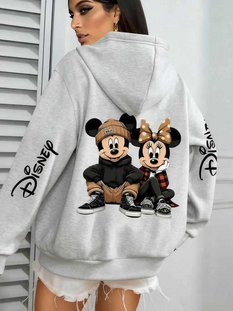 Disney Mickey Minnie Γραφικό Φούτερ Γυναικείο Ανδρικό Oversized Casual Πουλόβερ Φούτερ Streetwear Μπουφάν Άνοιξη Φθινόπωρο Μόδα Τοπ