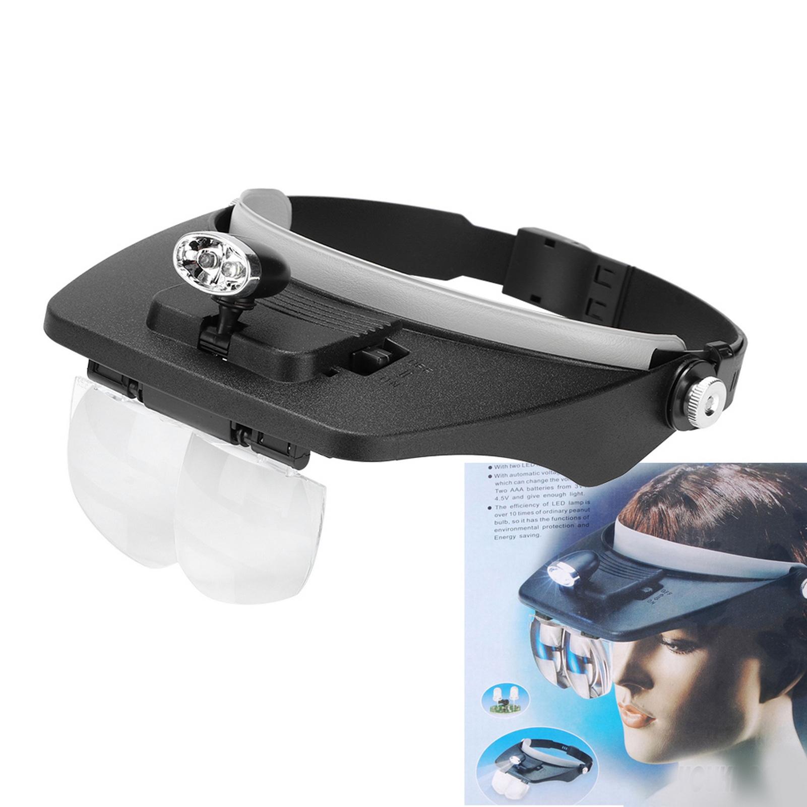 

LED Beekeeping Bee Moving Magnifying Glass Head Mounted Magnification Mirror Lens