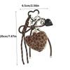 Yogodlns Heart Shape Leopard Mini Backpack Hanging Handbag Pendant Bag Pendant Bags Accessories