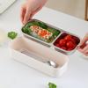 304 Stainless Steel Compartmentalized Bento Lunch Box with Lid, Ideal for Quick Meals & Weight Loss, Heatable.