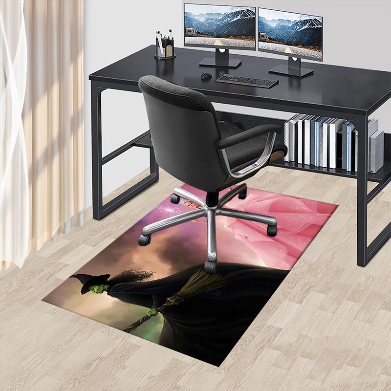 

Fairy Tale, Wicked Pattern Polyester Office Carpet Chair Mats, Home Decor Dormitory Floor Protector with Anti-Skid Backing, Large Area Cover 60cm by 90cm