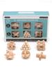 Wooden Logic Puzzles Iq 6 Pcs Educational 6