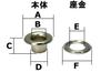 Ichinen Access Family Tool Eyelets 80 56042 #300 Silver, Pieces,