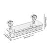 Wall Mounted Shower Caddy No Drilling Shower Organizer Suction Cup Bathroom Organizer for Bathroom Storage & Home Decor