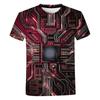 3D Print Circuit Board Graphic T Shirt For Men Summer Fashion T-shirt Electronic Chip Creative Tee Shirts Women Gym Clothes Tops