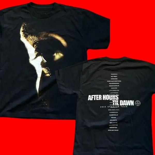 

New Apparel The Weeknd After Hours Til Dawn Tour T-Shirt Reprint Black 3XL