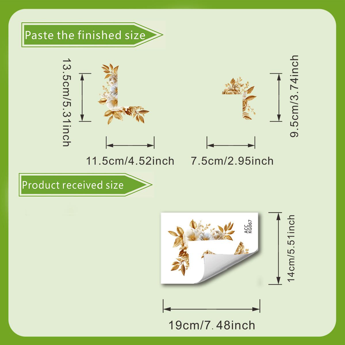 

Роскошные золотые наклейки на выключатели с цветочным листом для украшения стен дома opp bag weight 9g