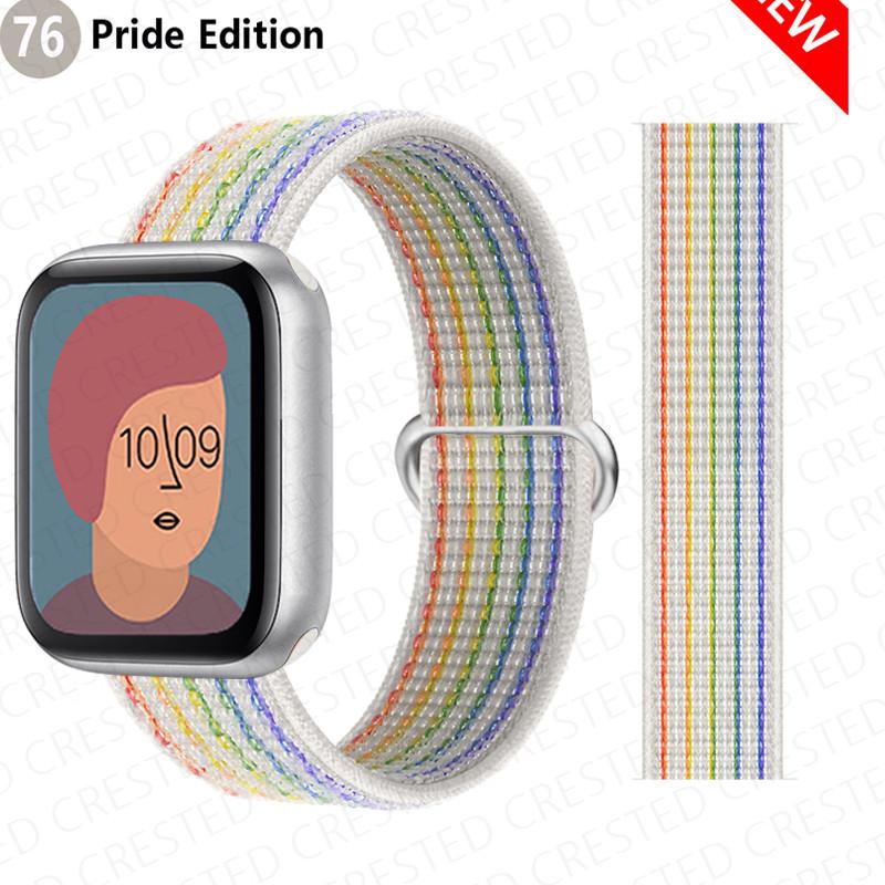 2pcs Straps For Apple Watch Band 44mm 40mm 45mm 46mm 42mm 49mm 41mm Nylon Loop Bracelet iwatch Series 10 9 8 7 6 5 3 se ultra 2