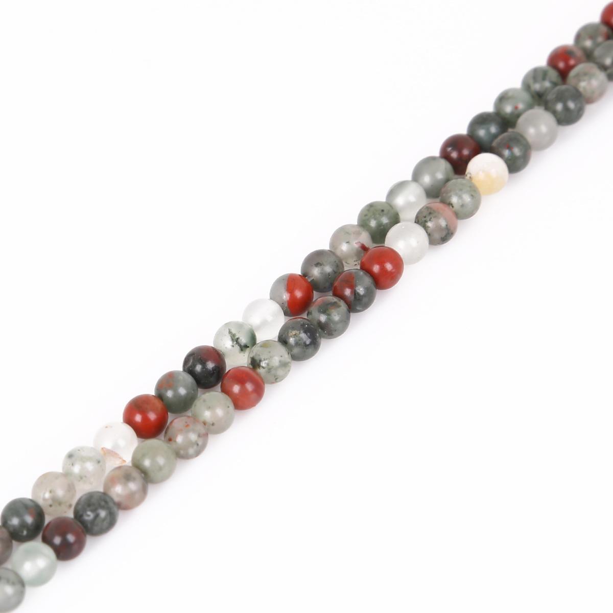 

4-12 мм/32-93 шт. Натуральные круглые африканские бусины из кровавого камня для изготовления ювелирных изделий своими руками 4mm 93pcs