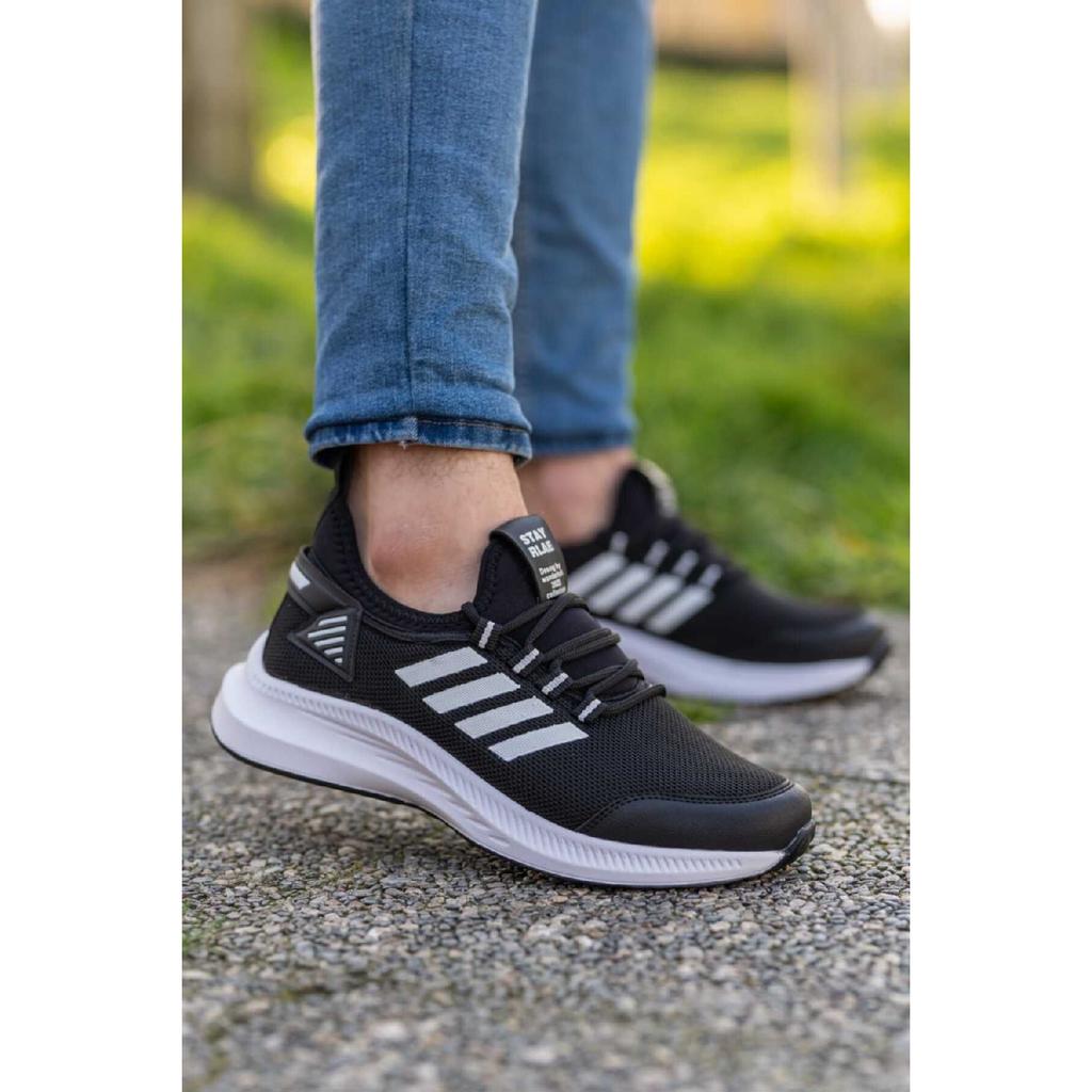 Men's White Rubber 4 Line Orthopedic Casual Sneaker Shoes Wsb0716