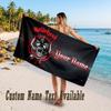 Motorhead Design Beach Towel Custom Text Large Towel for Beach Vacation