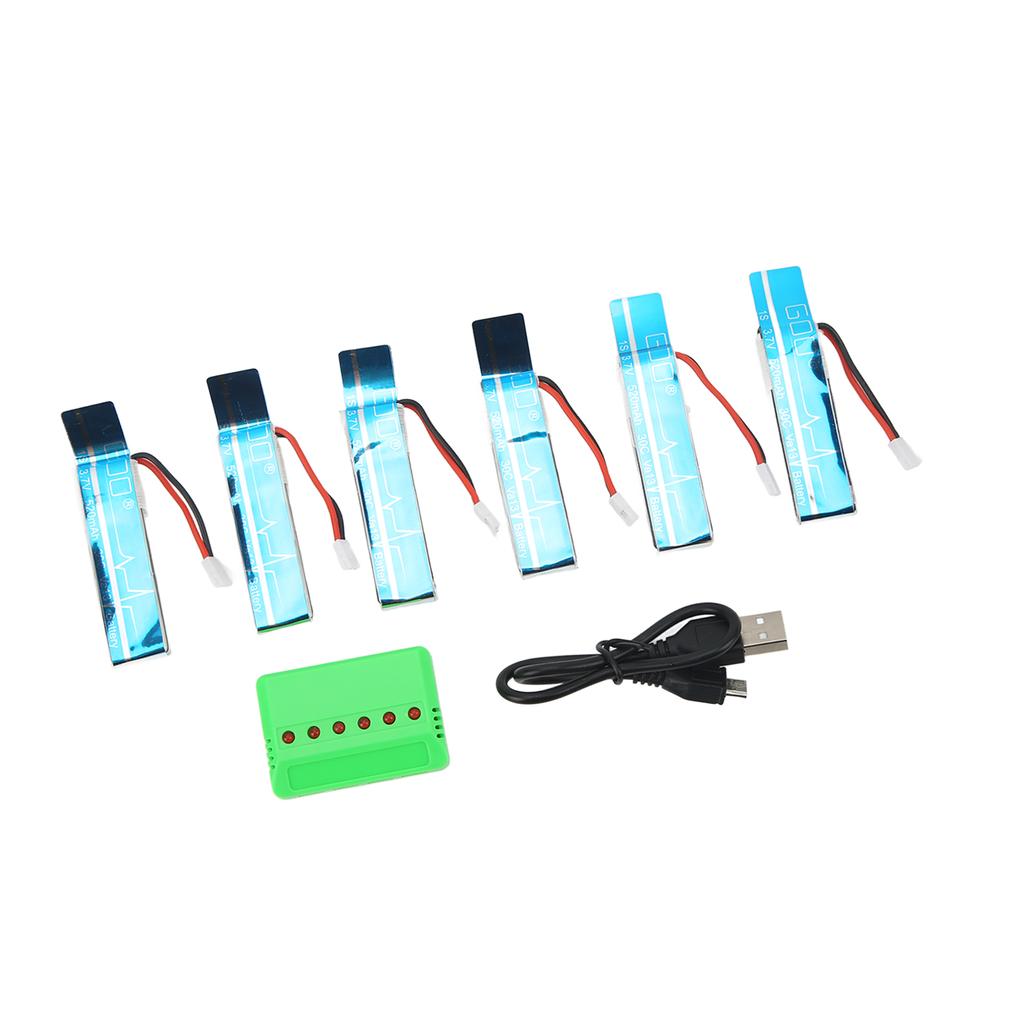 3.7V 520MAh Lithium Battery, Upgraded Large Capacity RC Helicopter Battery with , for V977 XK K110 XK K110S Remote Control Helicopter