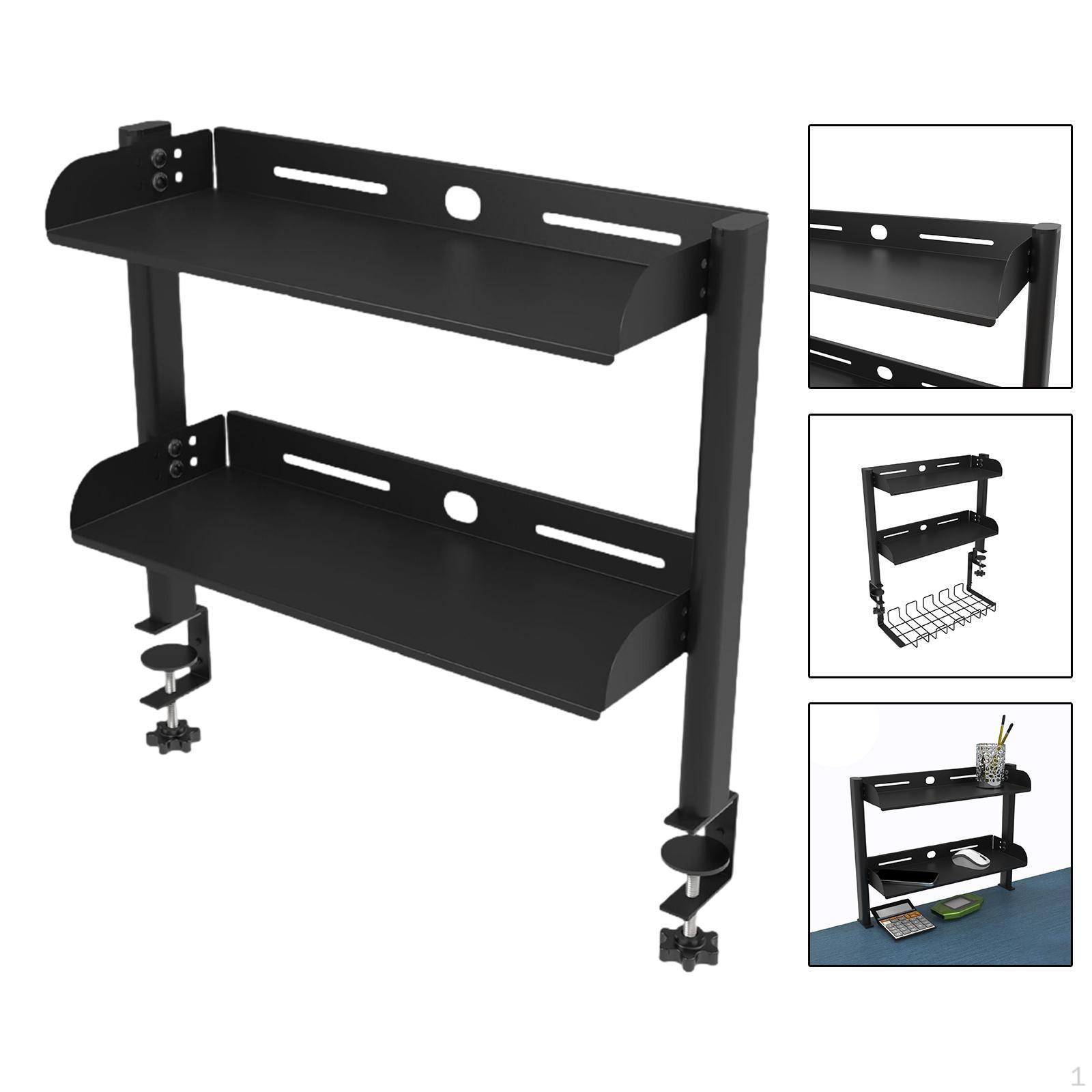 

Зажим на полке стола над или под полками стола Легко устанавливаемое настольное хранилище 24cmx44cmx15.5cm_1 Tier