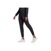 adidas Solid Color Brand Logo Print Elastic Knit Sports Pants Women Bottoms Black EI5540