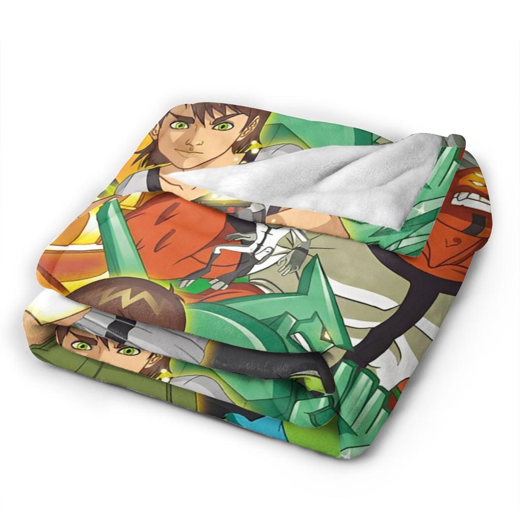 Coperta di Flanella Ben 10 Omnitrix Unleashed Morbida Resistente Plaid per Arredamento Casa Viaggio in Aereo Copriletto Copri Divano Letto