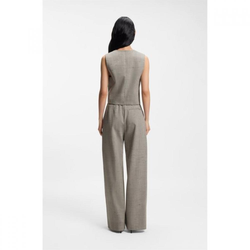 Boss Women Regular Fit Wool Blend Pants Multi  50558311978 