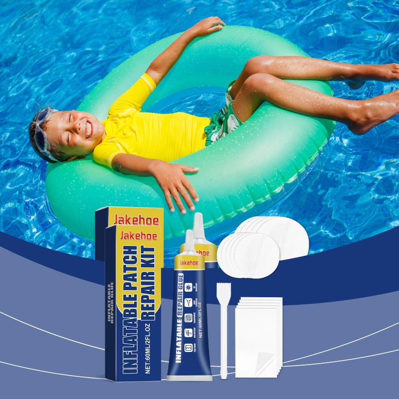 Inflatable Air Bed Repair Kit Transparent Waterproof Patch Kit for Leak Crack Fix Outdoor Pool Swimming Ring Rapid Repair