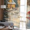Christmas Snowman Christmas Tree Curtains For Living Room Bedroom Home Decoration Window Voile Tulle Curtain Drapes