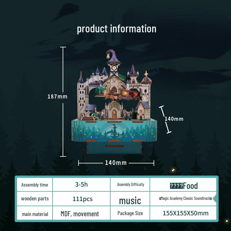 Harry Potter Magic Castle Building Blocks Music Box