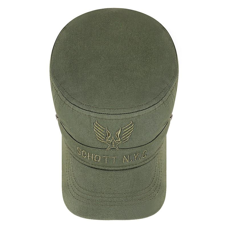 Cotton Flat Cap With Embroidered Letters For Outdoor Sun Protection And Casual Style