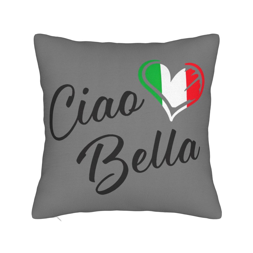 Pillow Case Ciao Bella Art Design Graphic Pillow Cover For Chair Sofa Home Decor Funny Pillowcases