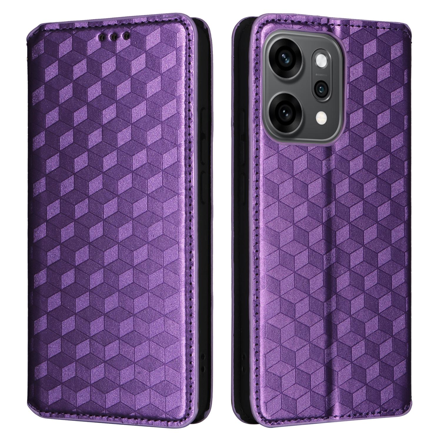 

Для Oppo Reno14 5G (Глобальний) Чохол-гаманець, ромб, друкований шкіряний чохол для телефону E