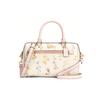 Rowan 27 Floral Print Leather And Coated Canvas Boston Pillow Bag Women Handbags White C3100-IMCAH