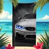 Hochwertiges Strandtuch mit Auto-Print Badehandtuch Luxuriöses Sportwagen-Design Gedrucktes Resort Sommer-Poolhandtuch für Urlaub Reise Zubehör