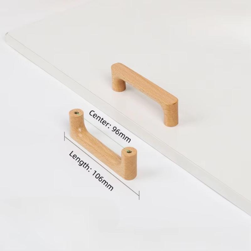Nordische Houten Meubelgrepen Walnoothout Beukenhout Kastgrepen Kledingkast Deurgrepen Decoratie Kamer Meubilair Hardware