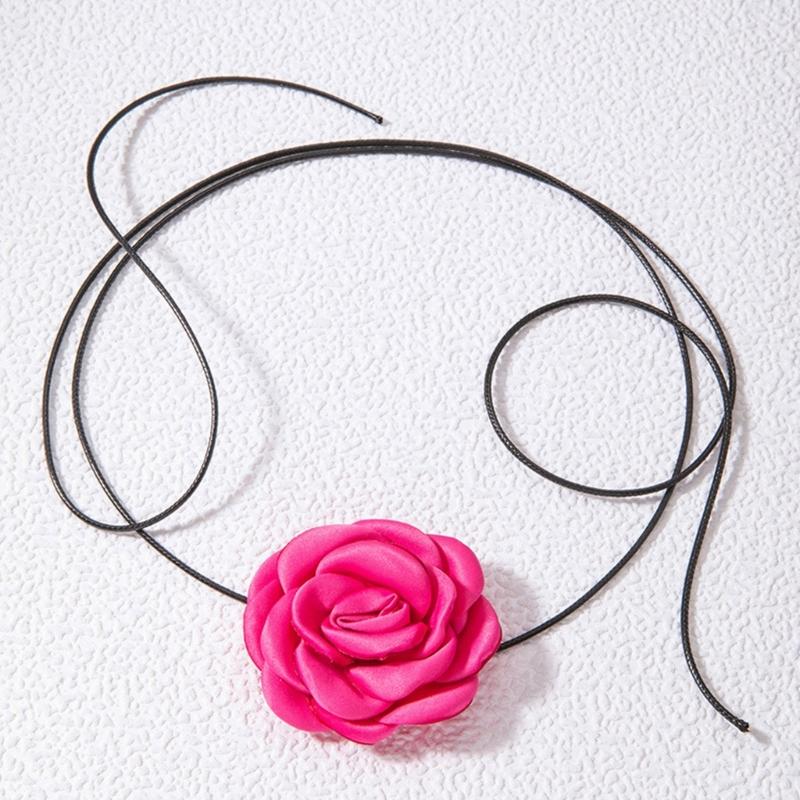 Simple Flowers Neckband Bracelet Lace Up Chokers Jewelry Temperament Neck Chain Elegant Clavicle Chain Necklace Jewelry
