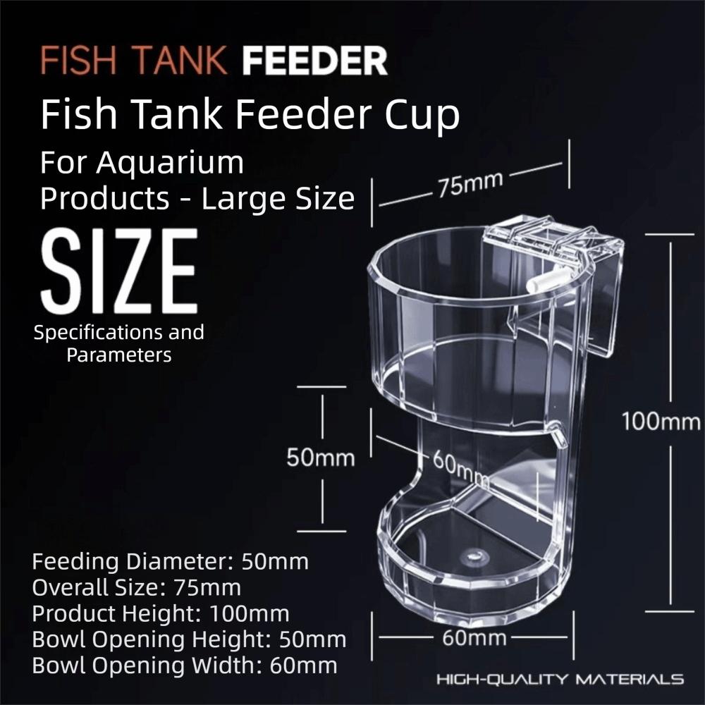 Acrylic Fish Feeder Ring Fixed-Point Wall-Mounted Aquarium Feeders Ring Transparent Fish Tank Food Dispenser