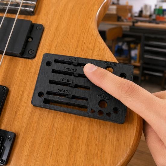 Nostalgie Guitar Replacement Faceplate for Ibanez Fishman SST Preamp, 3D Printed Preamp Control Plate Cover, Accessories