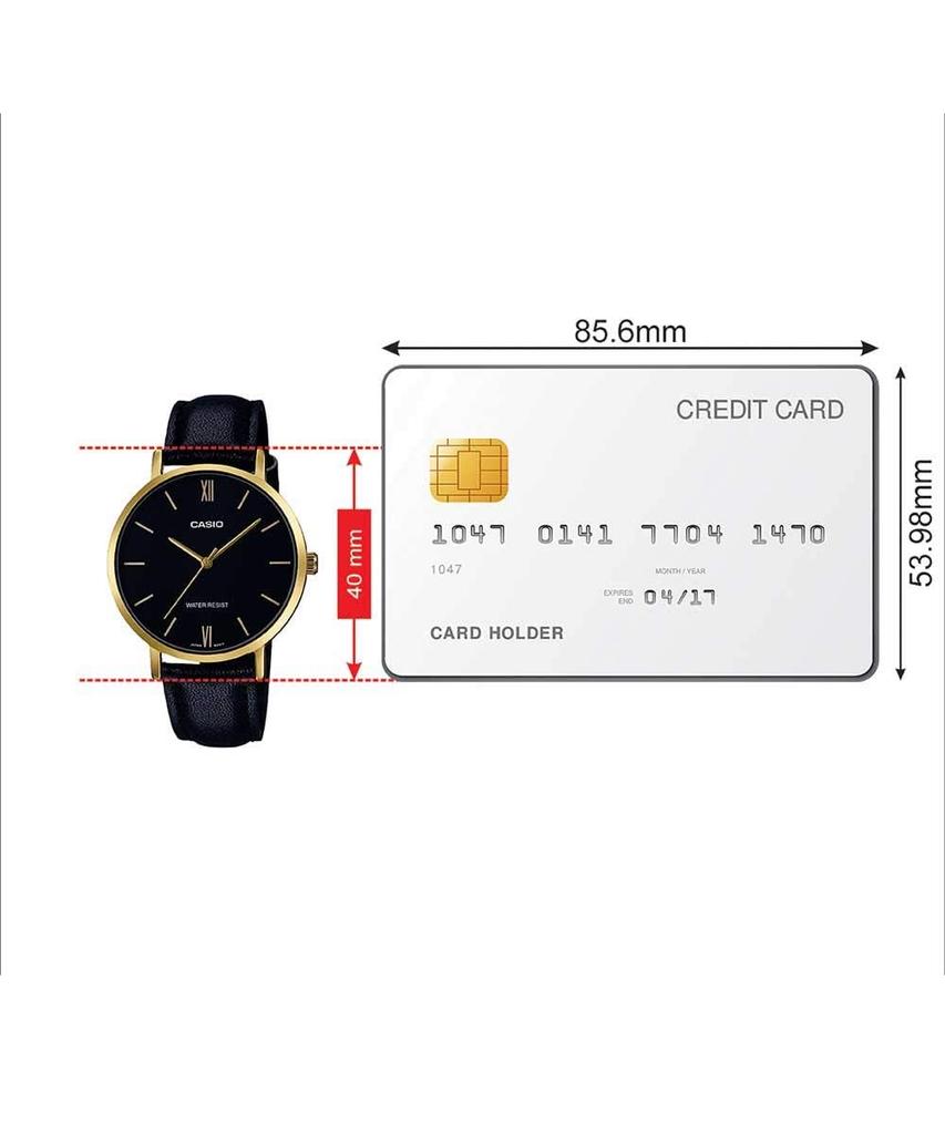 Casio Standard Black Analog Casual Quartz Ships Internationally LTP-VT01GL-1B Women's Watch,