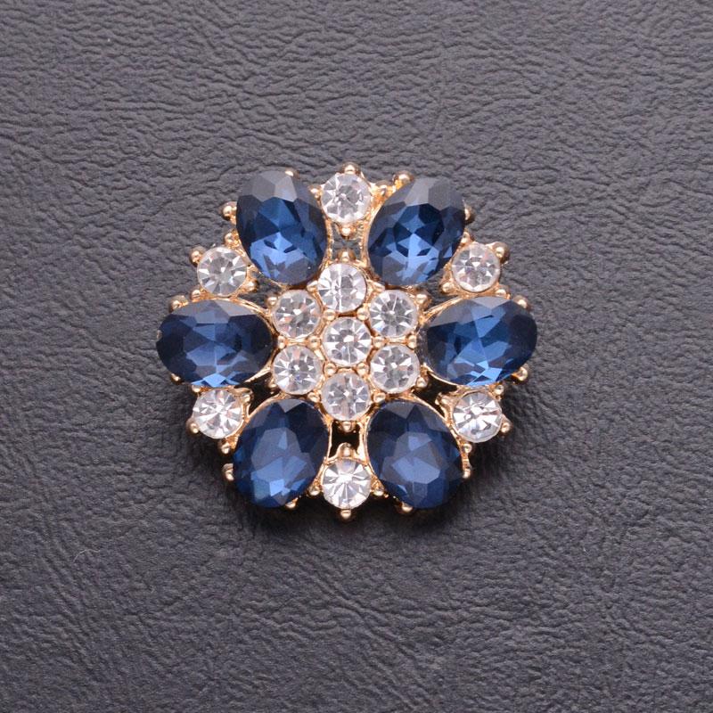 

3/6 шт 25 мм металлические полые 6 цветов цветочные сверкающие полные стразы пуговицы для одежды декоративные сделай сам швейные пуговицы ремесло 3pcs