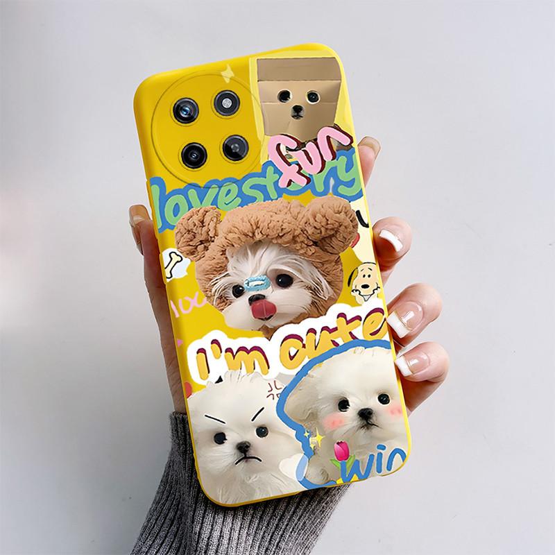 For OPPO Realme 11 4G Phone Case Cute Cat Cartoon Funny Dog Shell Soft Silicone Protection Back Cover For Realme11 RMX3636 Funda