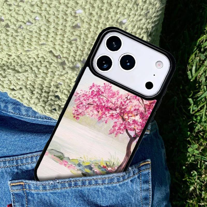 Coque de téléphone Fleur de Cerisier Fuji Compatible avec pour IPhone 17air 16e 15 14 13 12 11Pro Max 17 Air