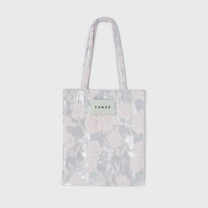 [1st Reorder] Hatch Ego Eco Bag (Silver Flower)