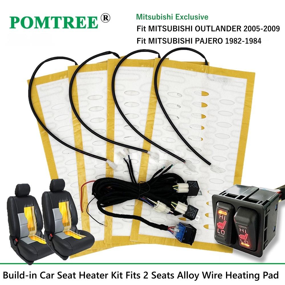 

12V Build-in Car Seat Heater Kits Fit 2 Seats Alloy Wire/Carbon Fiber Heating Pad For MITSUBISHI OUTLANDER 2005-2009 PAJERO1982
